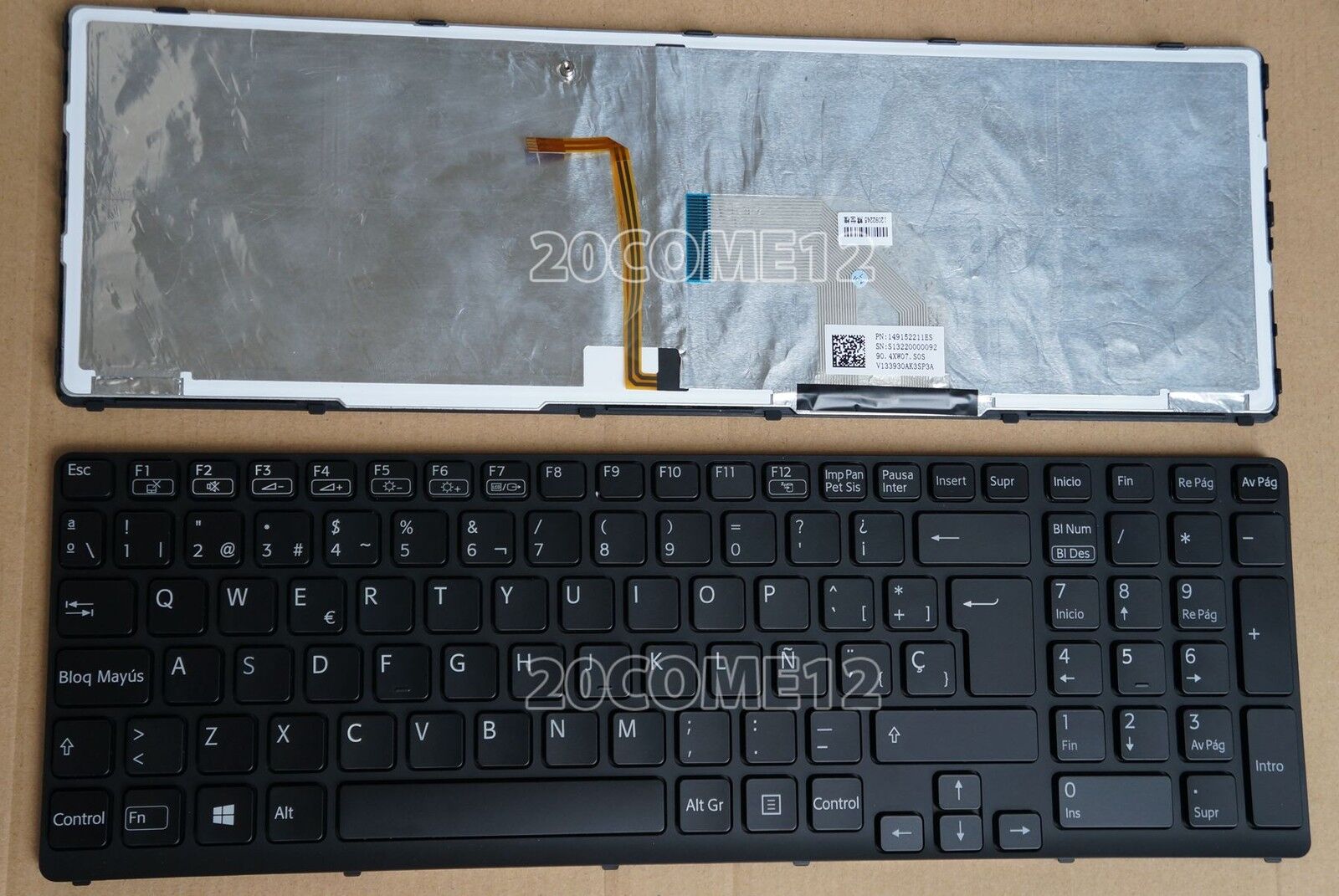 NEW for SONY VAIO E17 SVE 17 SVE17  Keyboard Teclado Spanish Backlit Black