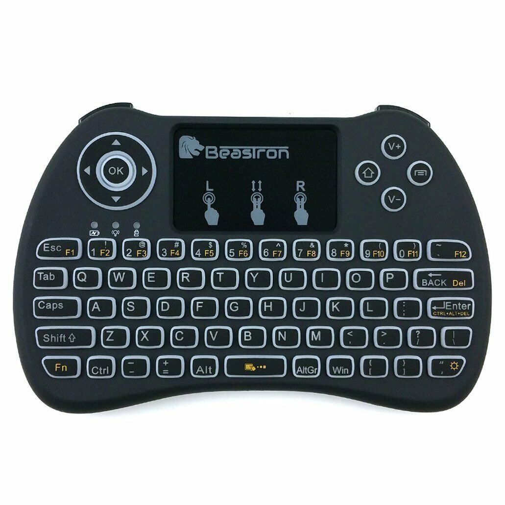 NEW Beastron 2.4GHz Mini Wireless Keyboard w/Mouse Touchpad (LED Backlit)