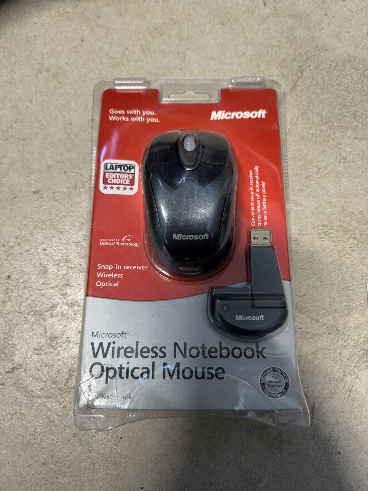 Microsoft Wireless Notebook Optical Mouse 3000  PC Windows & Mac NEW 