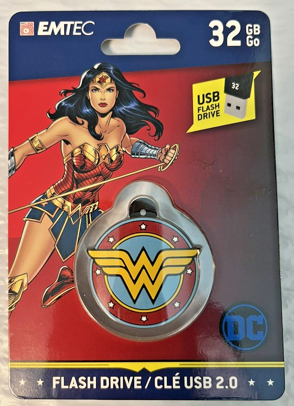 Emtec Wonder Woman Justice League USB 32 GB Flash Drive Keychain DC New