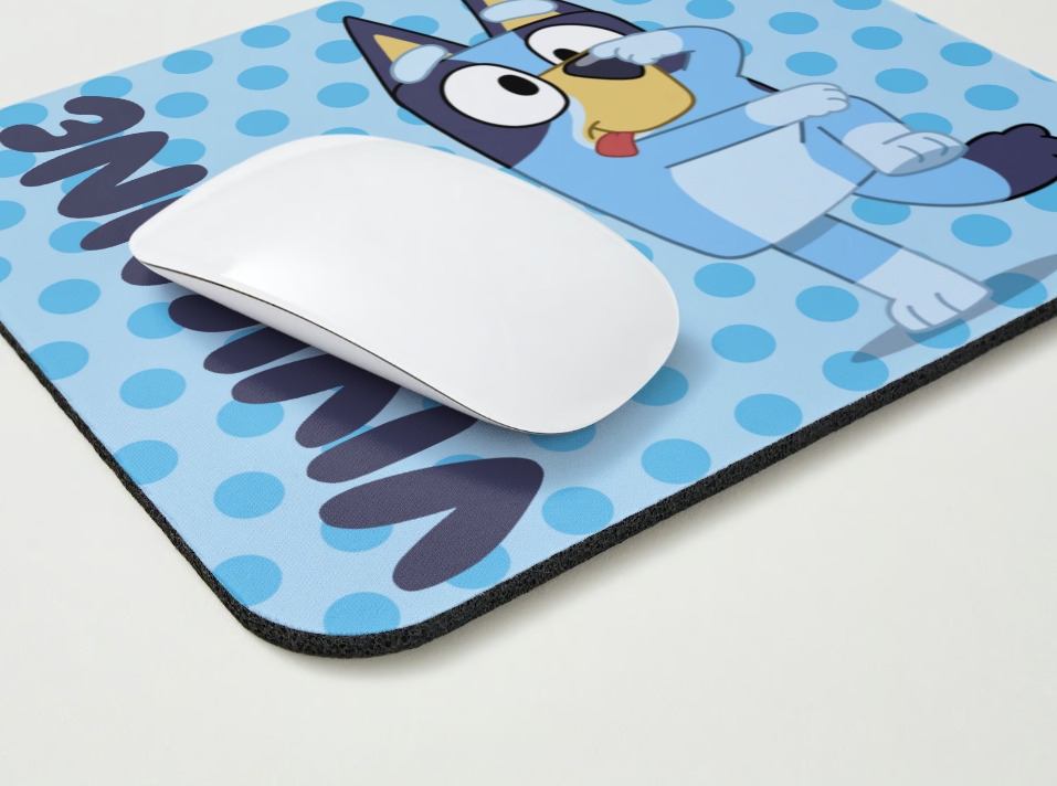 Blue Dog Mouse Pad | Bluey Mouse Pad | Custom Personalized Mouse Pad | Kid's Pad