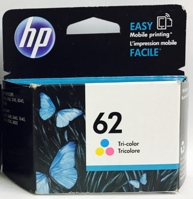 New Genuine HP 62 Color Ink Cartridge ENVY 8000, ENVY 7640