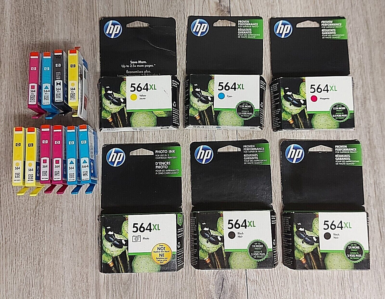 Huge Lot of HP 564 564XL Black Color Photo Ink Cartridge Genuine OEM Exp 2011-13