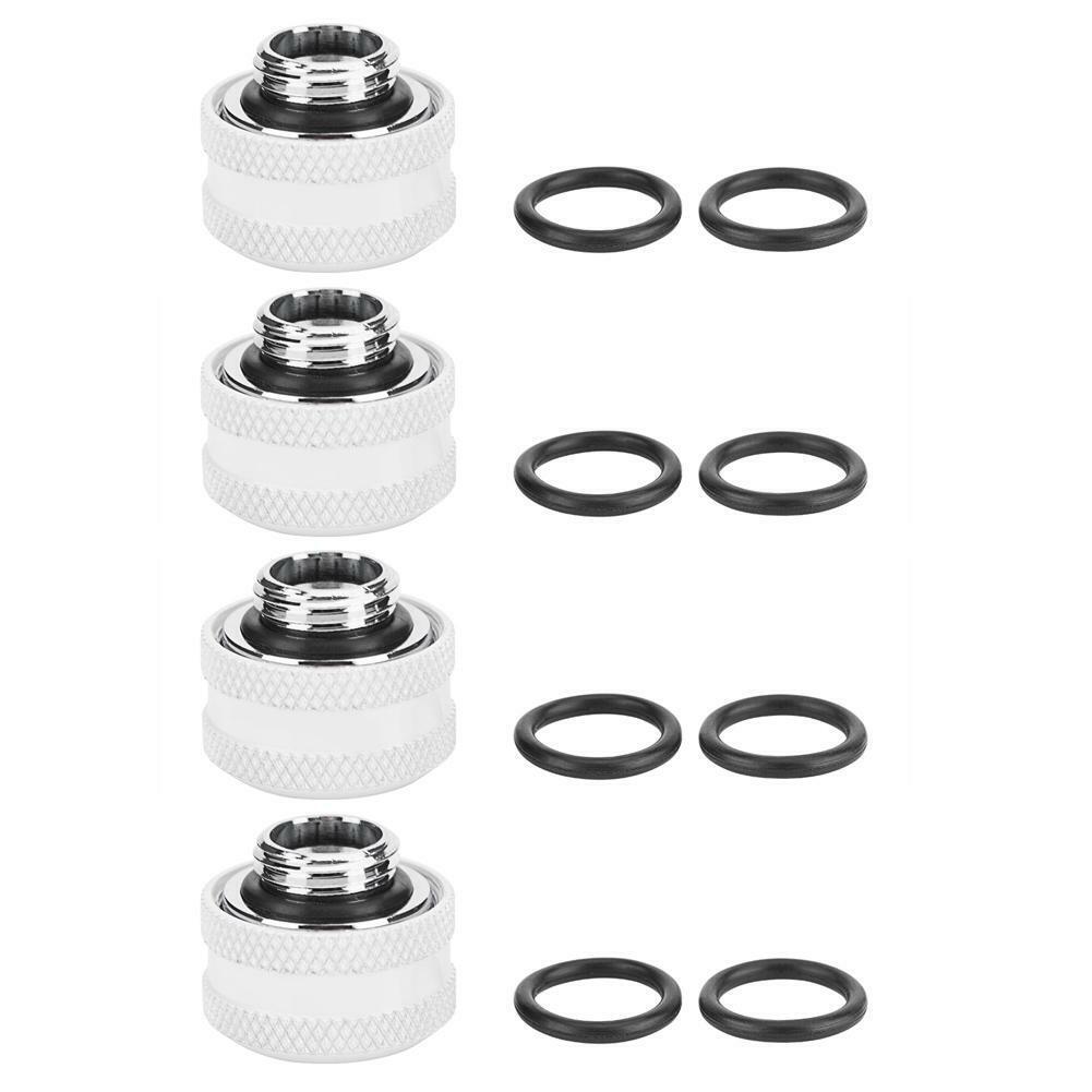 4Pcs OD 16mm Rigid Acrylic Tube Compression Fitting for PC Water Cooler Cooling
