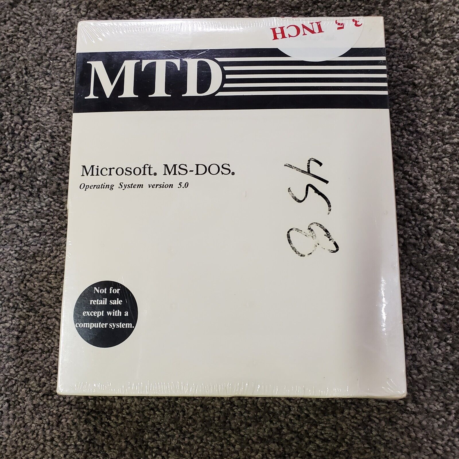 Original Microsoft MS-DOS 5.0 Operating System Version 5 on 5.25\