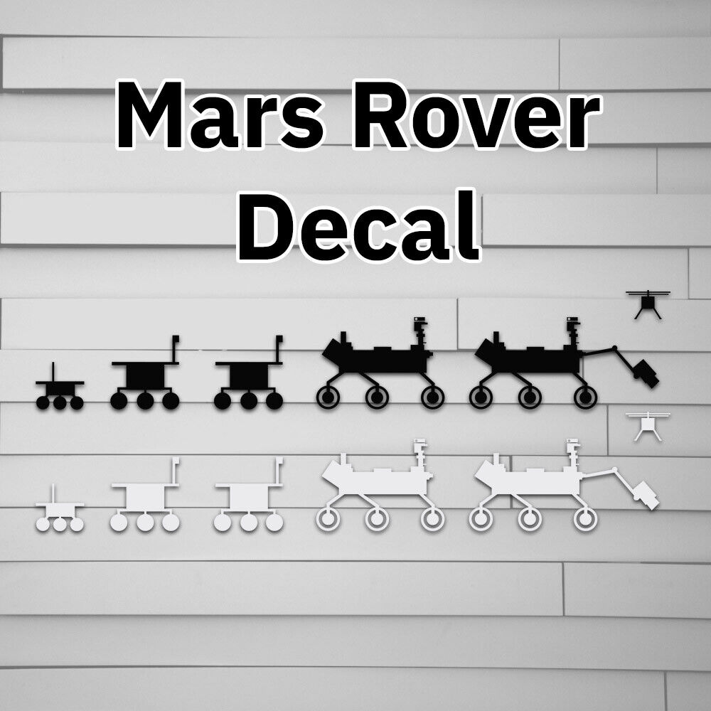 Mars Rover Decal Nasa Space Sticker Perseverance Curiosity Spirit Opportunity