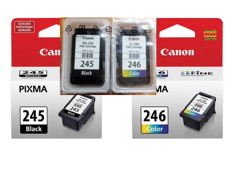 Genuine Canon 245 246 Black/Color Ink Cartridges for MX490 492 TR4520 Printer