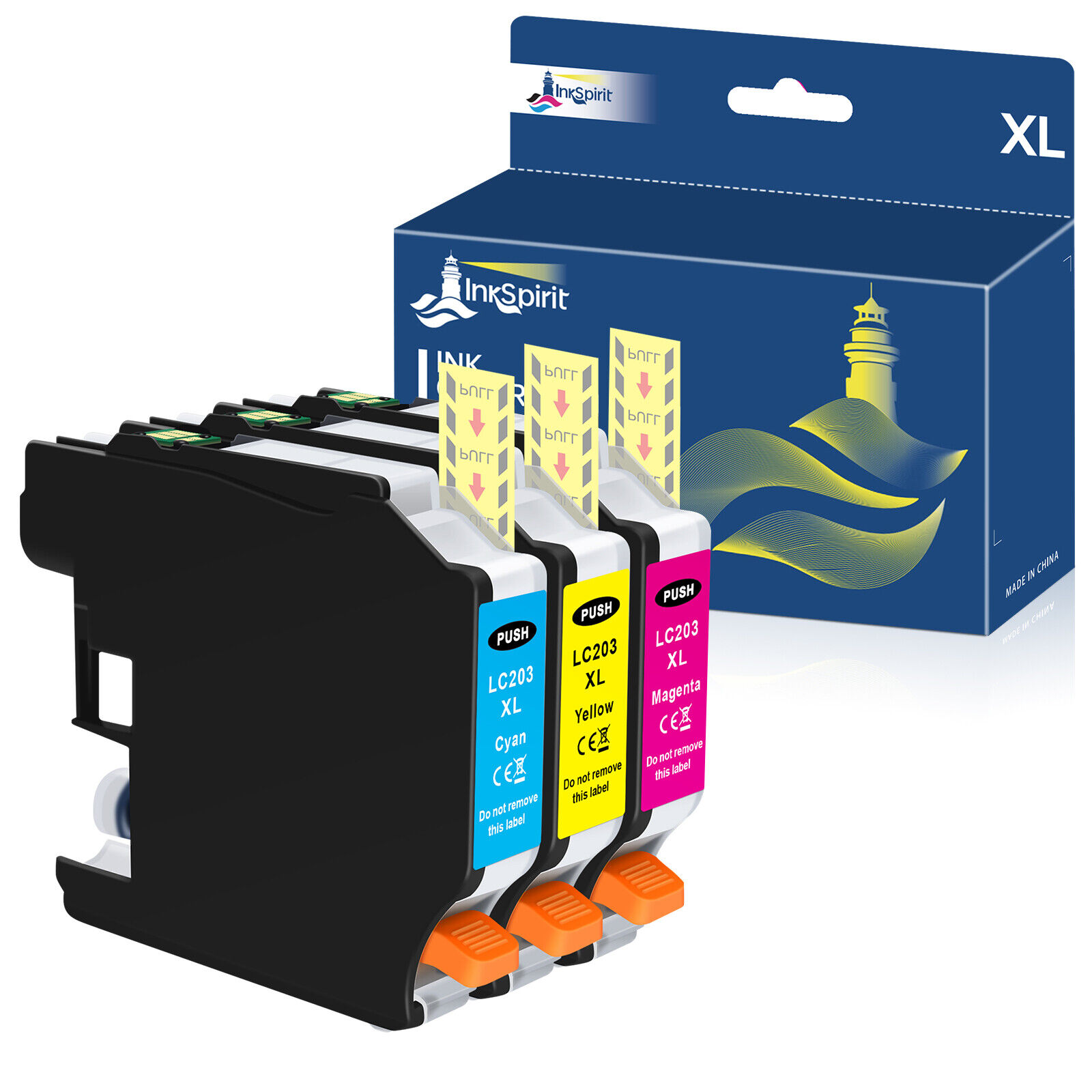3 Pack LC203XL Ink For Brother LC201 MFC-J460DW MFC-J480DW MFC-J680DW MFC-J485DW