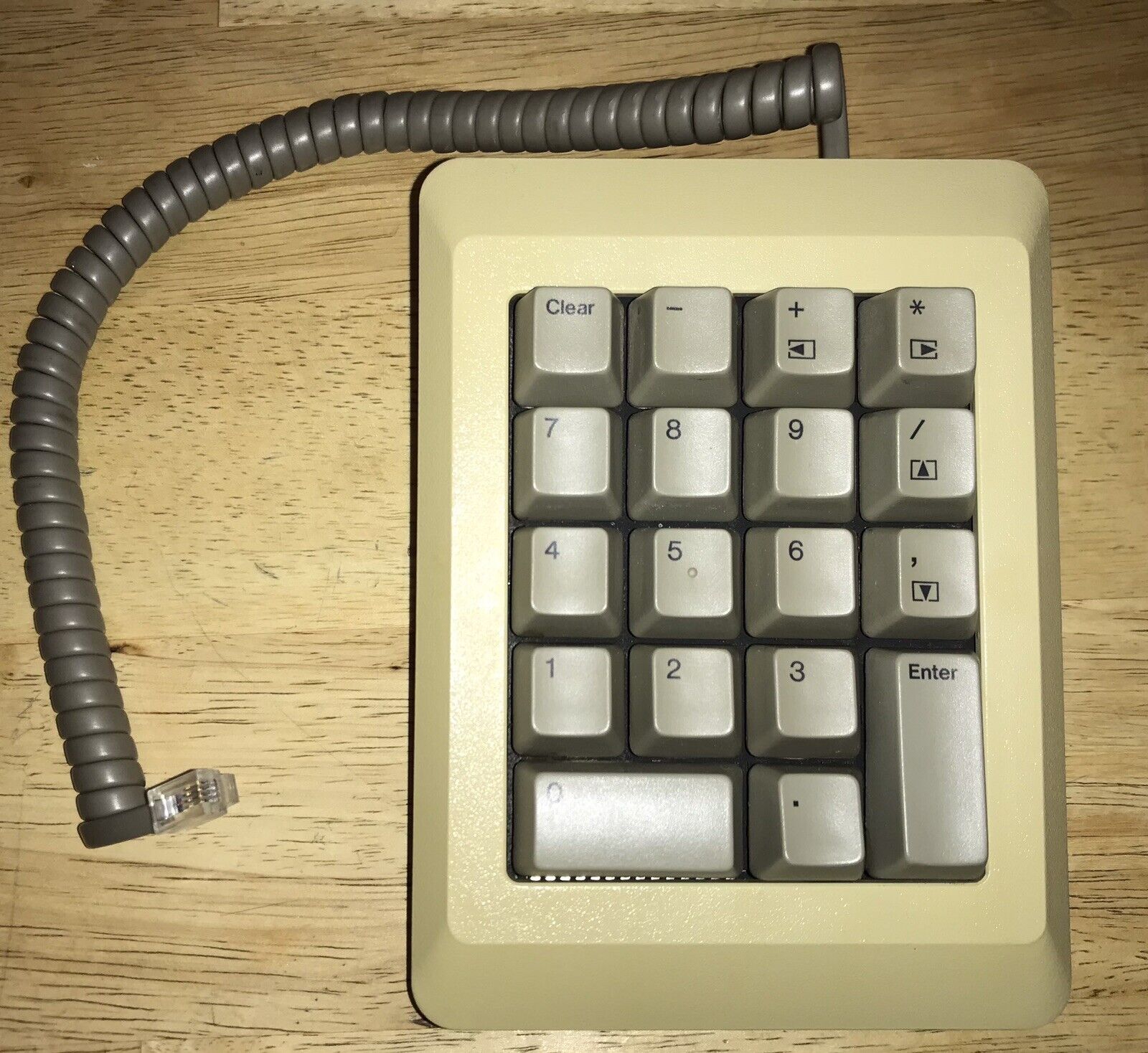 1984 Macintosh Numeric KEYPAD  +Cable Model M0120 RARE Mac 128K 512K M0001 WORKS