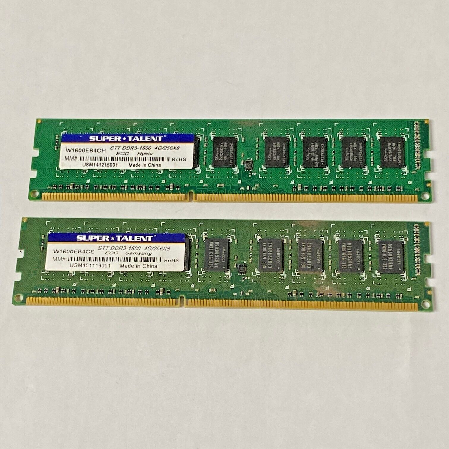 SUPER TALENT 8GB (2 x 4 GB)  DDR3 1600 PC3-12800 SERV Memory RAM W1600EB4GS(GH)