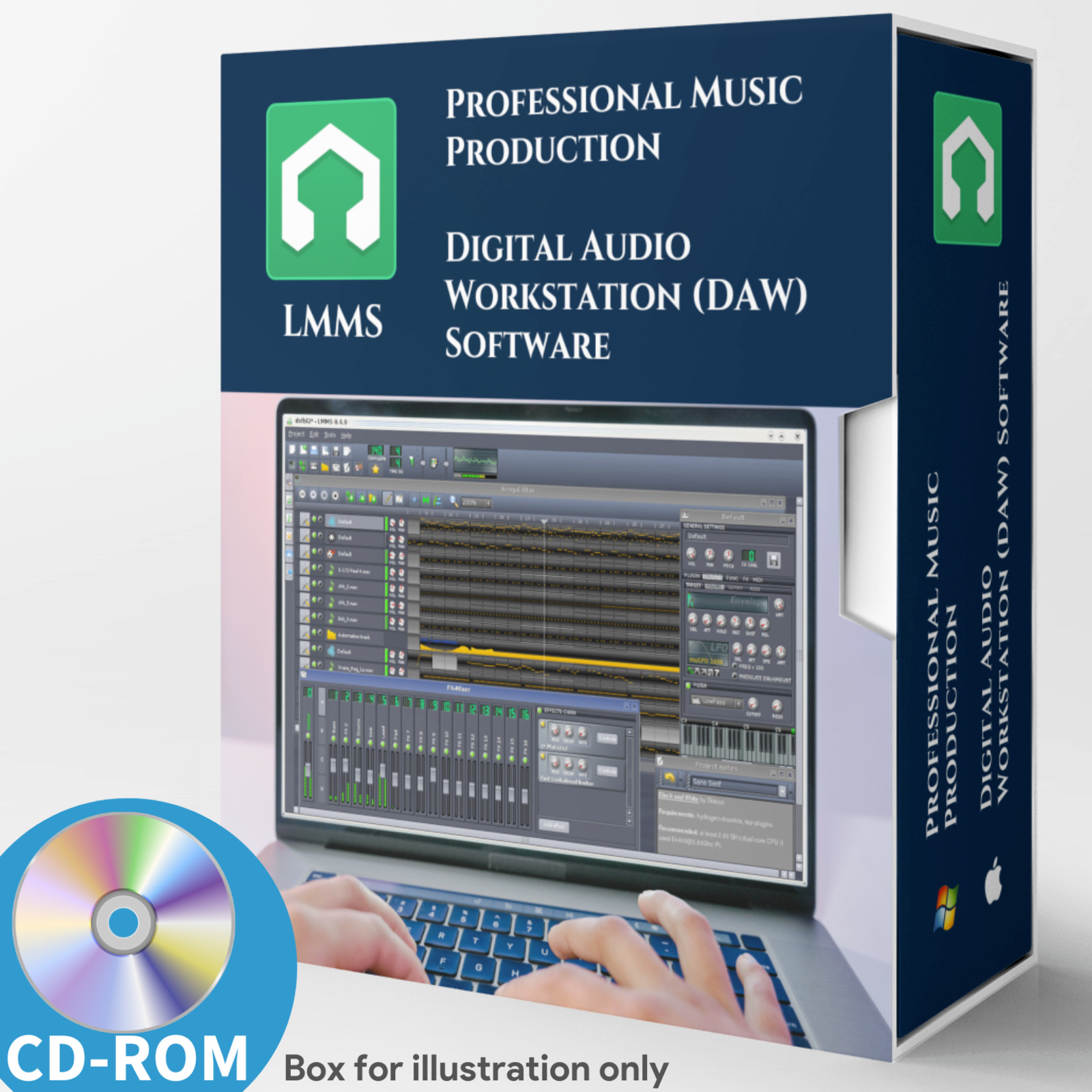 LMMS Pro Music Production - Multi Track Audio Editing & Mixing DAW Software