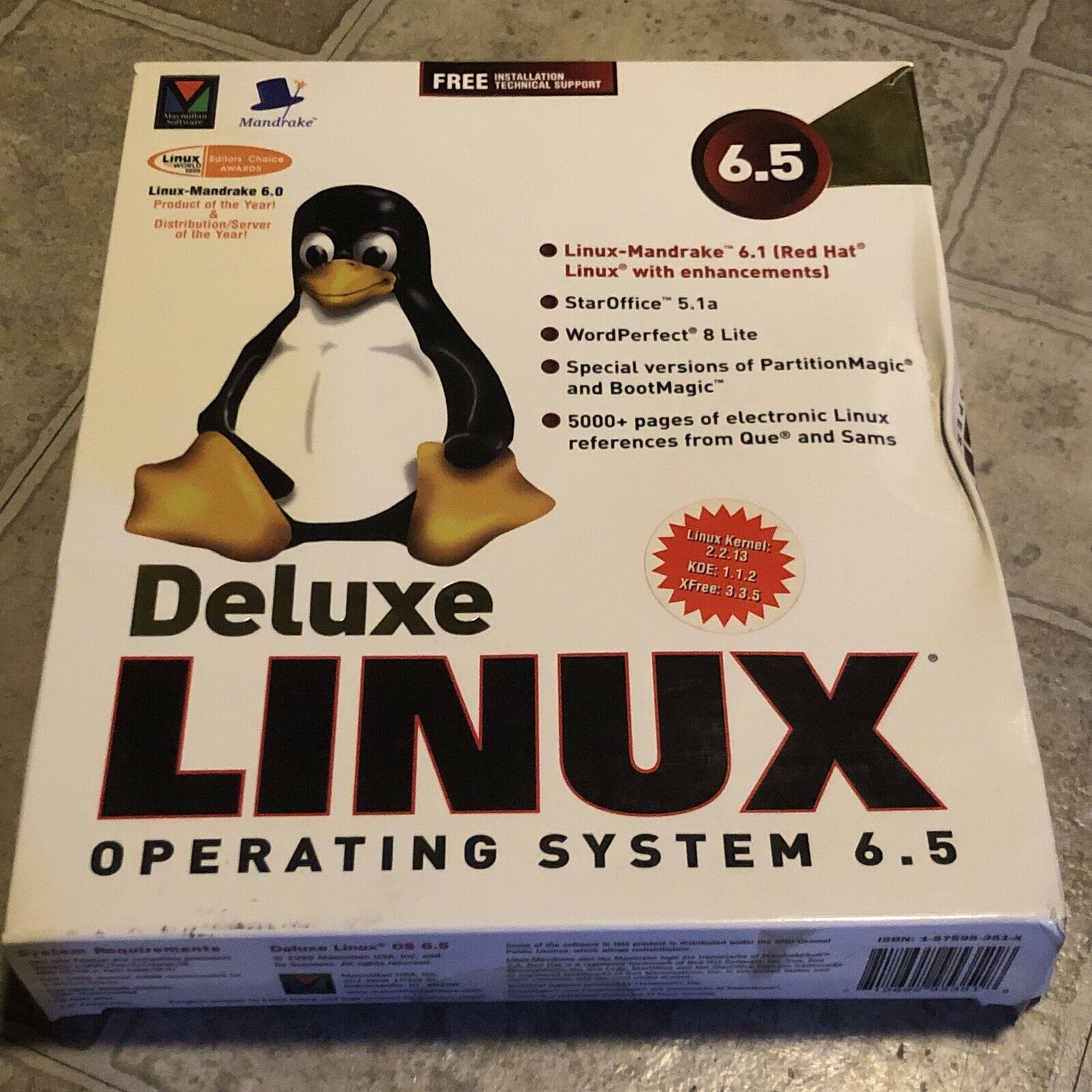RED HAT LINUX MANDRAKE 6.5 DELUXE OPERATING SYSTEM - New Open Box