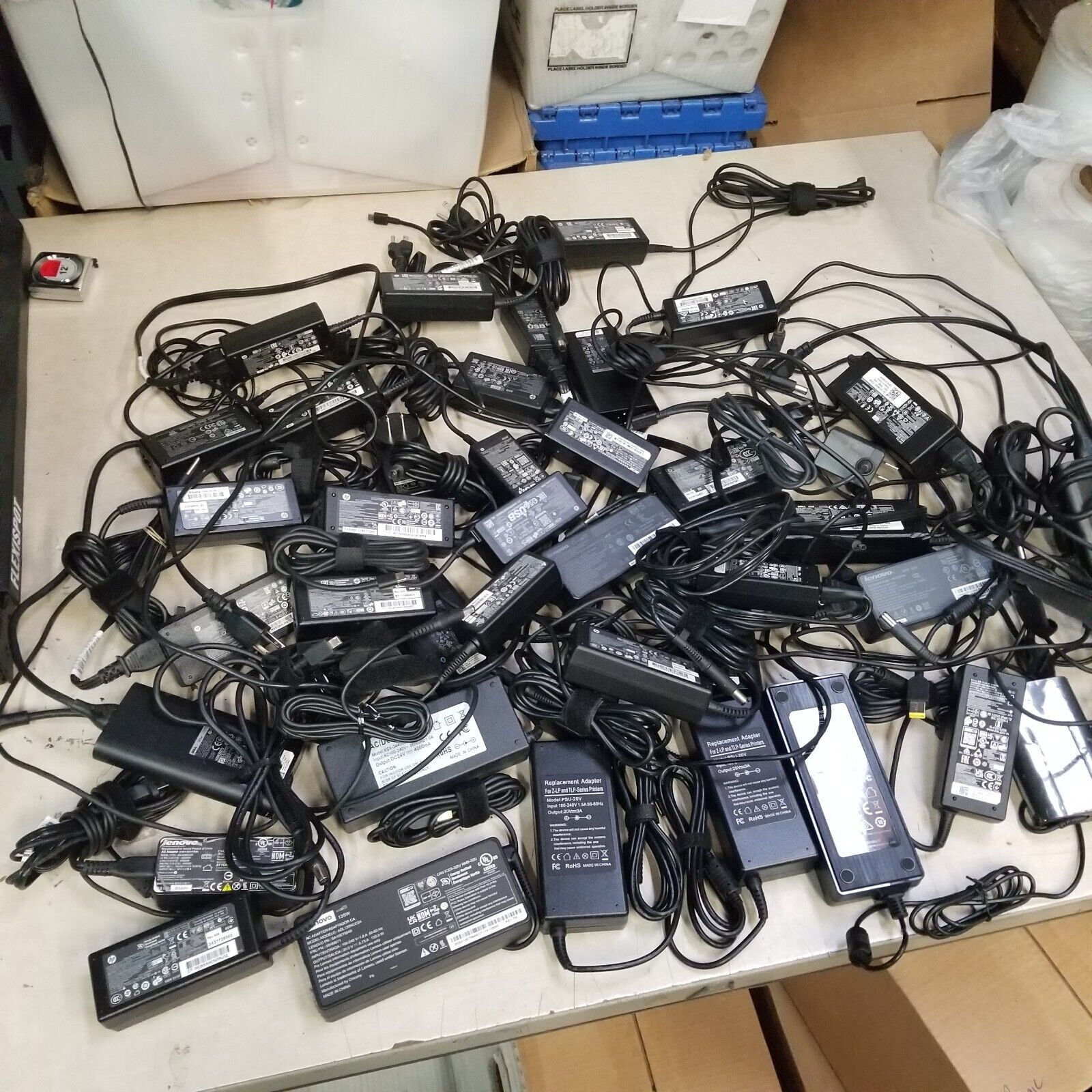 Lot Of 42 AC / DC Power Supply's -Adapters  HP-Asus-Lenovo- Windows-Dell