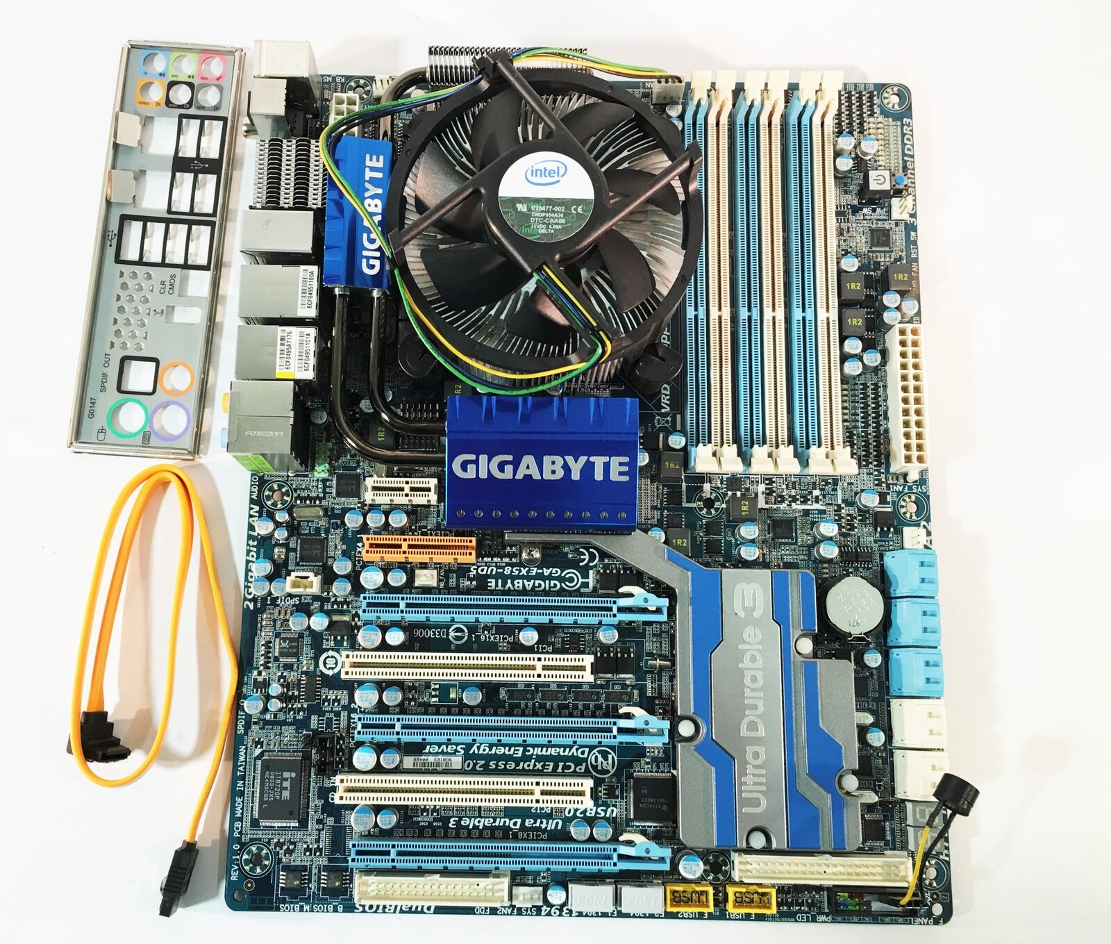 Gigabyte GA-EX58-UD5 Intel X58 LGA 1366 Motherboard w/CPU Fan & I/O Shield