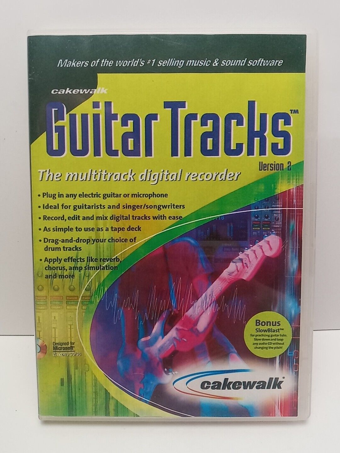 Vintage Cakewalk Guitar Tracks Version 2 w/ Key Windows 95/98 RARE No Scratches