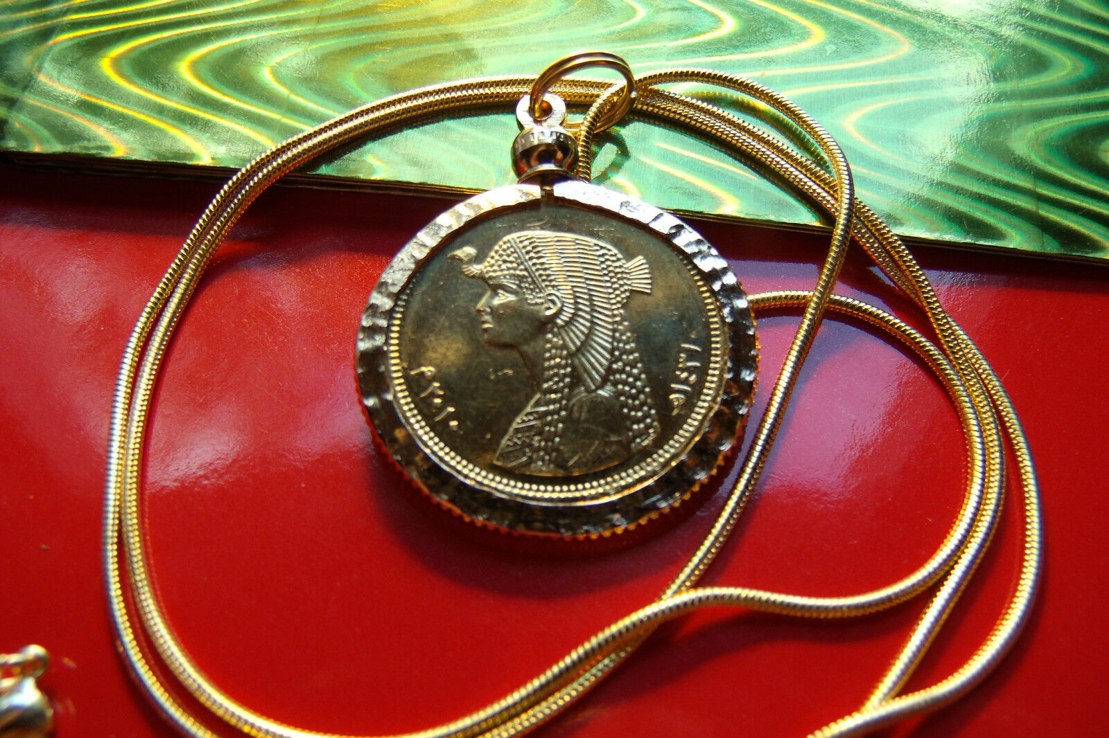 Pharaoh Cleopatra Queen Coin Pendant 24\