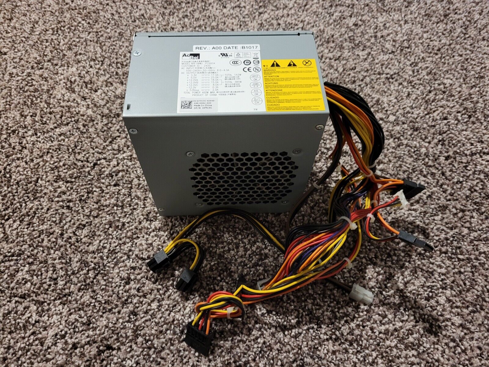 Vintage Dell Studio XPS 7100 Power Supply Model PC9004 - From Working Computer