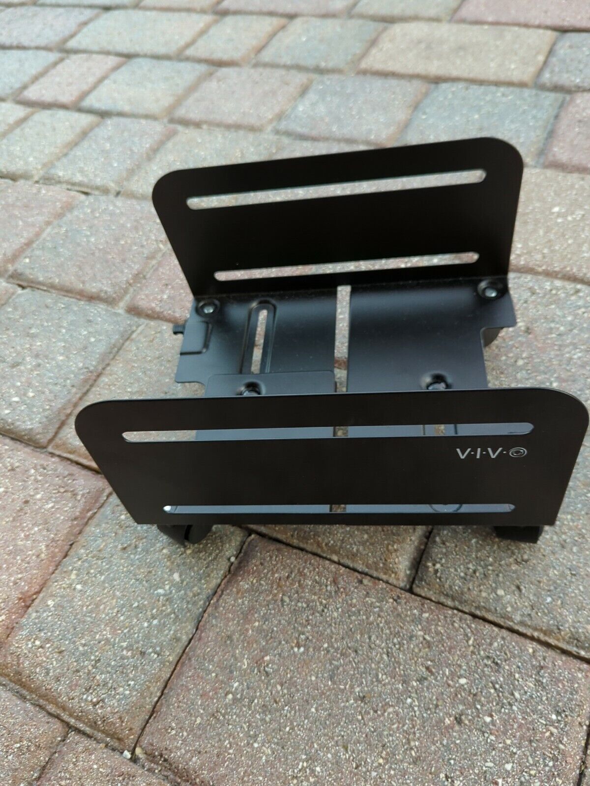 VIVO Black Computer Tower Desktop ATX-Case, CPU Steel Rolling Stand, Adjustable