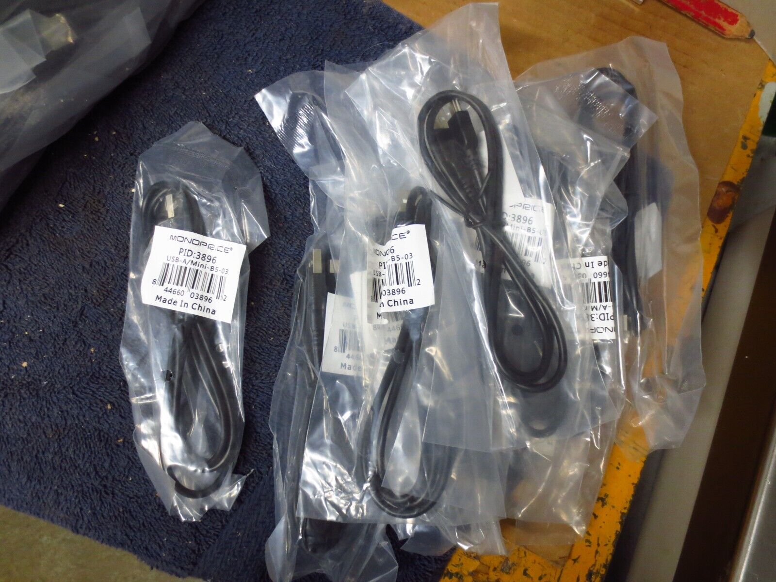Lot of 10 Quality Monoprice PID 3896 USB A to Mini-B5-03 Cable 3 Foot Long