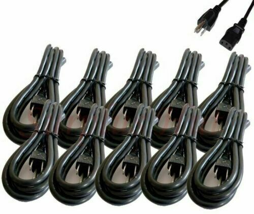 (LOT of 15-pcs)--Brand NEW 4-Feet Power Cord Cable for PC & Printer 3-Prongs