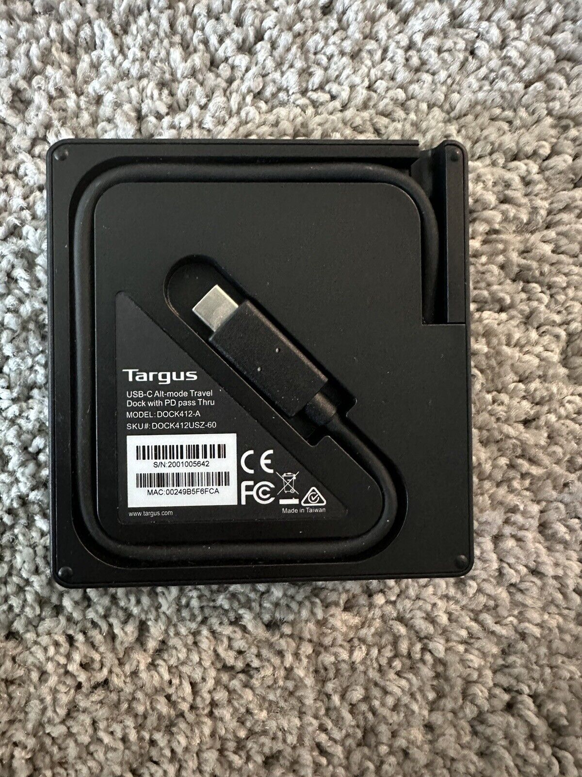 Targus USB-C Travel Dock - DOCK412USZ