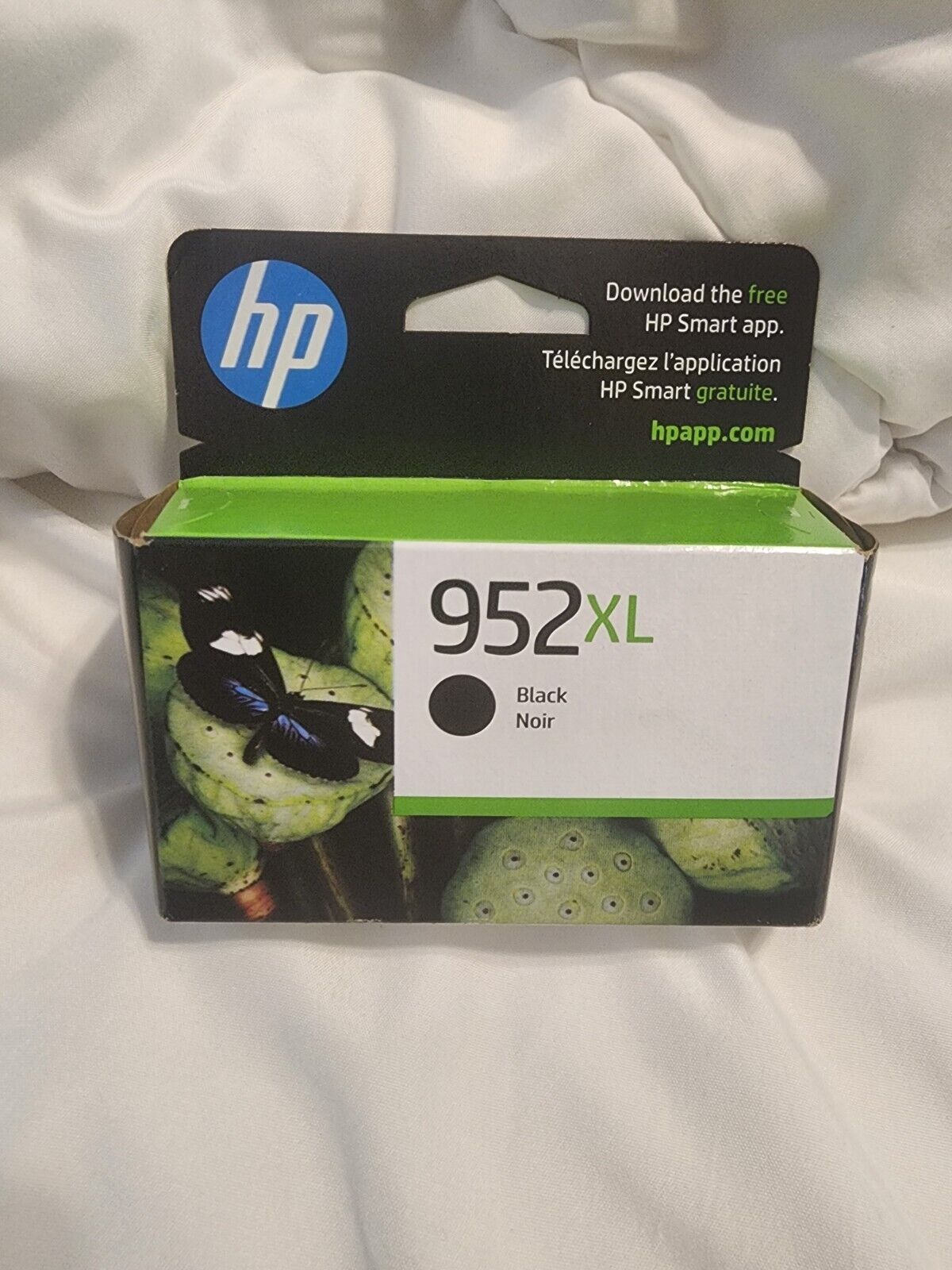 HP 952XL (F6U19AN) Black Ink Cartridge NEW IN BOX Install By Date AUG 2023