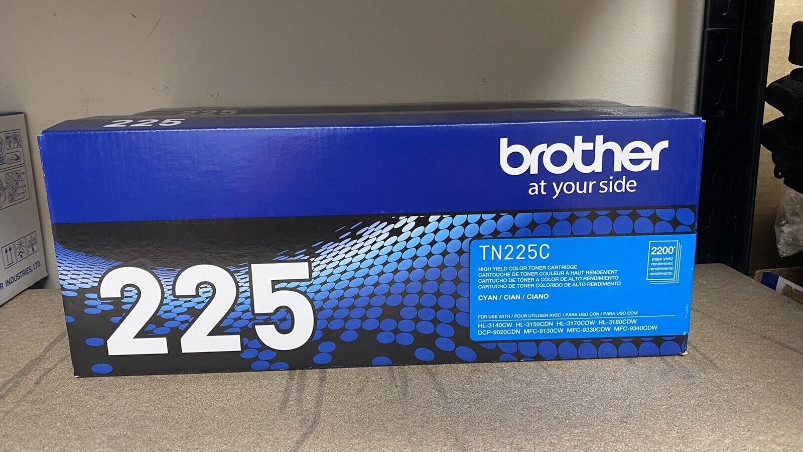 Brother Genuine TN225C Cyan Toner Cartridge TN-225C - Pack Of 2, Sealed