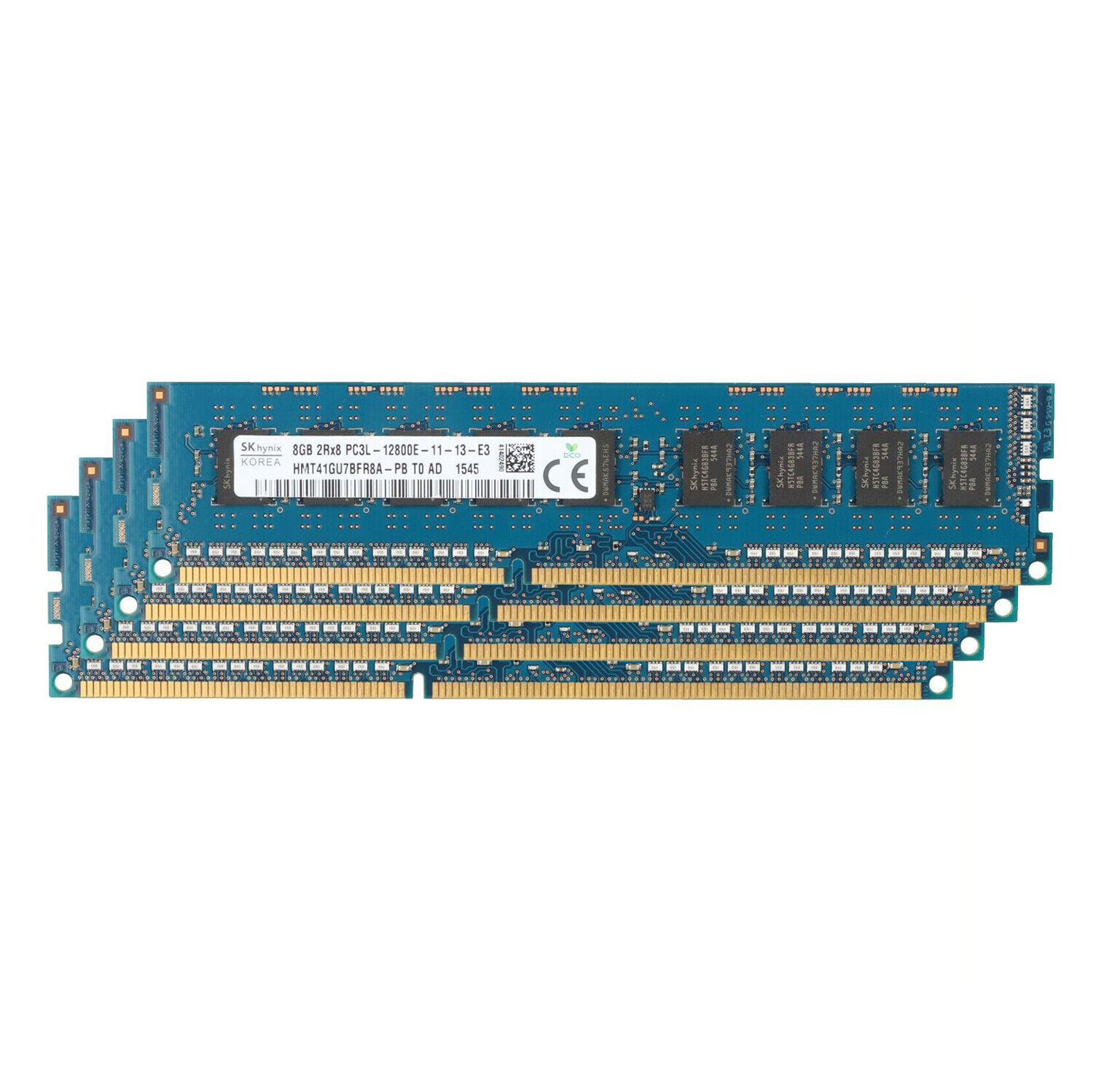 SK Hynix 32GB(4x 8GB) DDR3L 1600MHz Ecc Unbuffered PC3-12800 Server Memory LOT