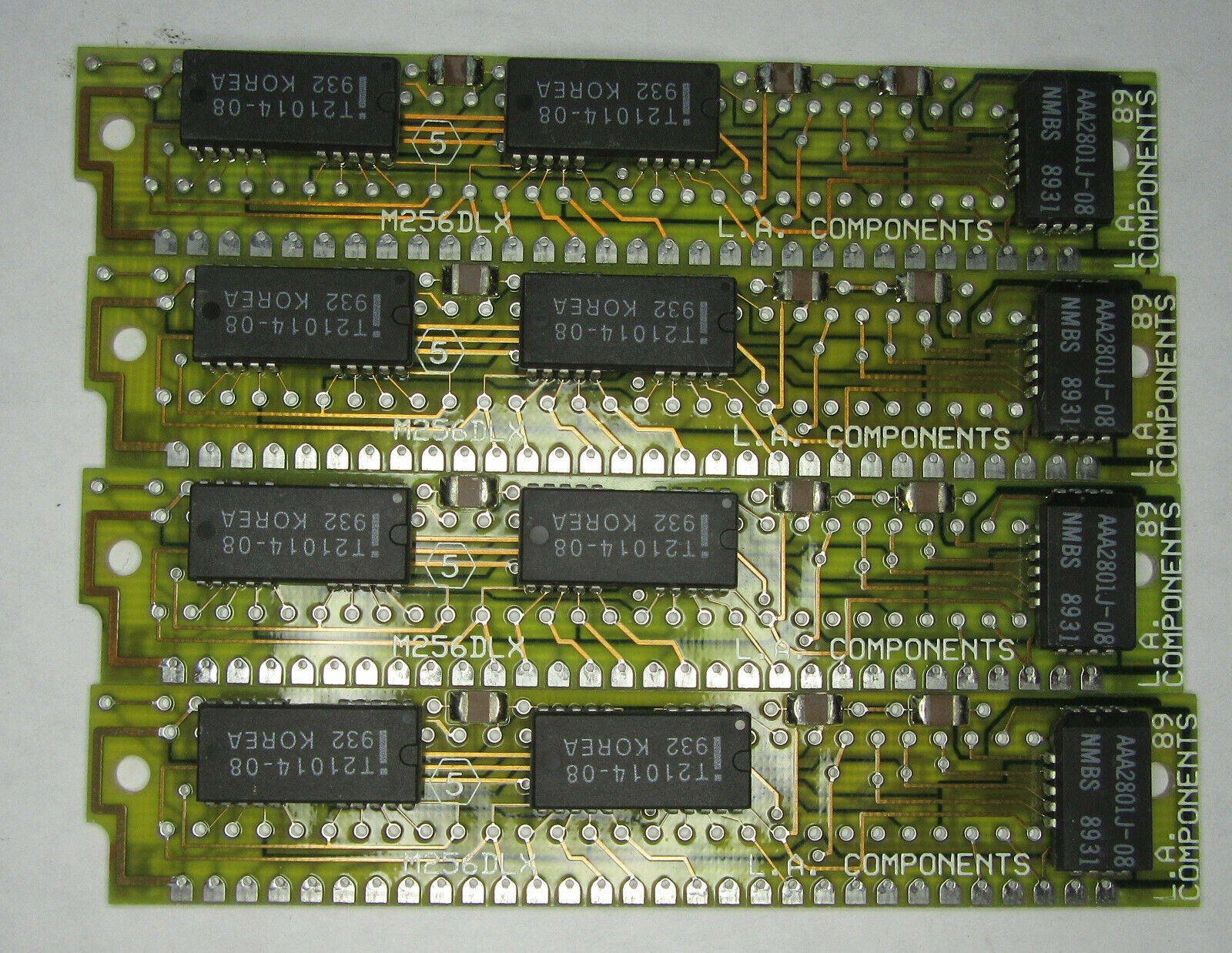 Lot of 4Pcs RARE Vintage L.A. Components M256DLX Memory Module