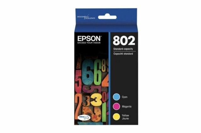 Epson 802 T802520 Tri-Color Ink Cartridge Cyan Magenta Yellow exp 2025 **NEW**