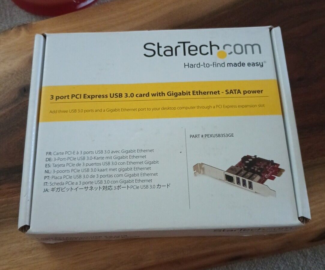 StarTech 3 Port PCI Express USB 3.0 Card + Gigabit Ethernet