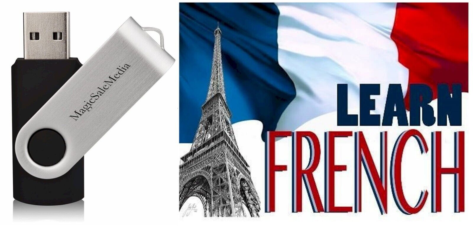 Learn French Fast- The Most Complete & Comprehensive Language Course on USB