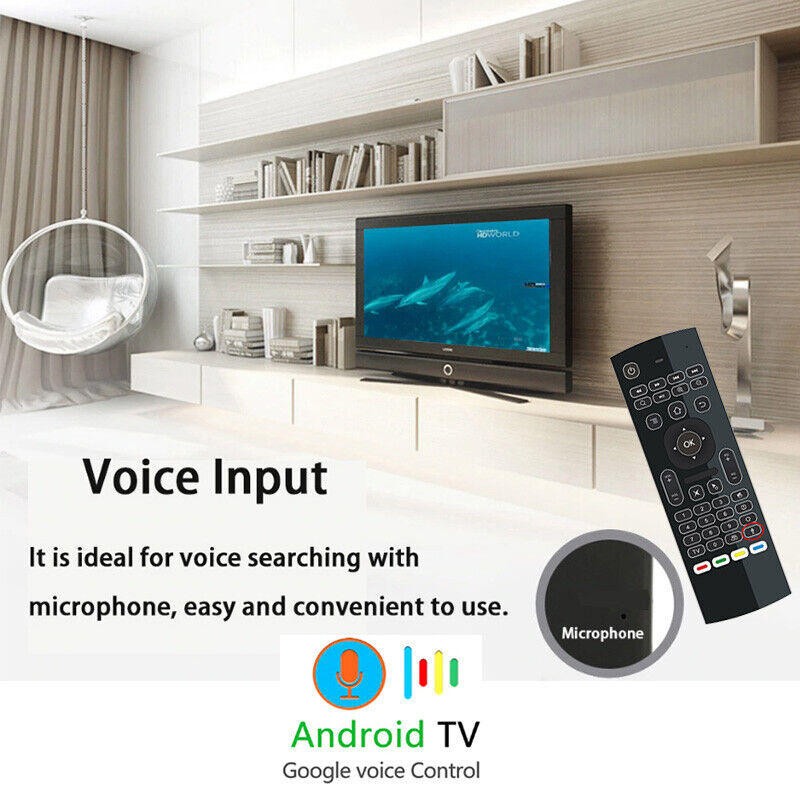 MX3 Voice Keyboard Remote Air Mouse Google Control for Smart Android TV Box PS4
