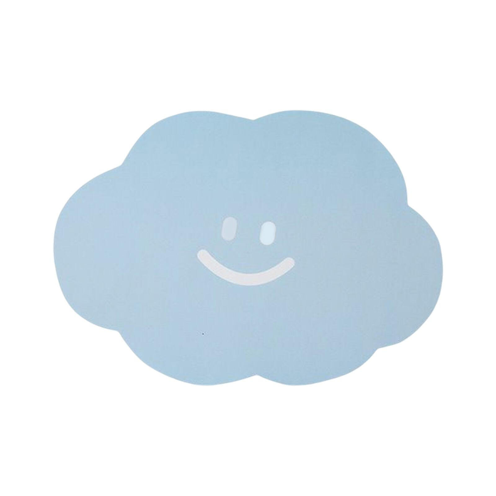 2Pcs Cute Cloud Shaped Mouse Pads Non-Slip Rubber Base Waterproof PVC Mouse Mat