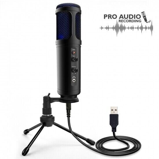 Pyle USB Plug and Play Microphone, Portable Pro Audio Condenser Mic PDMIUSB50