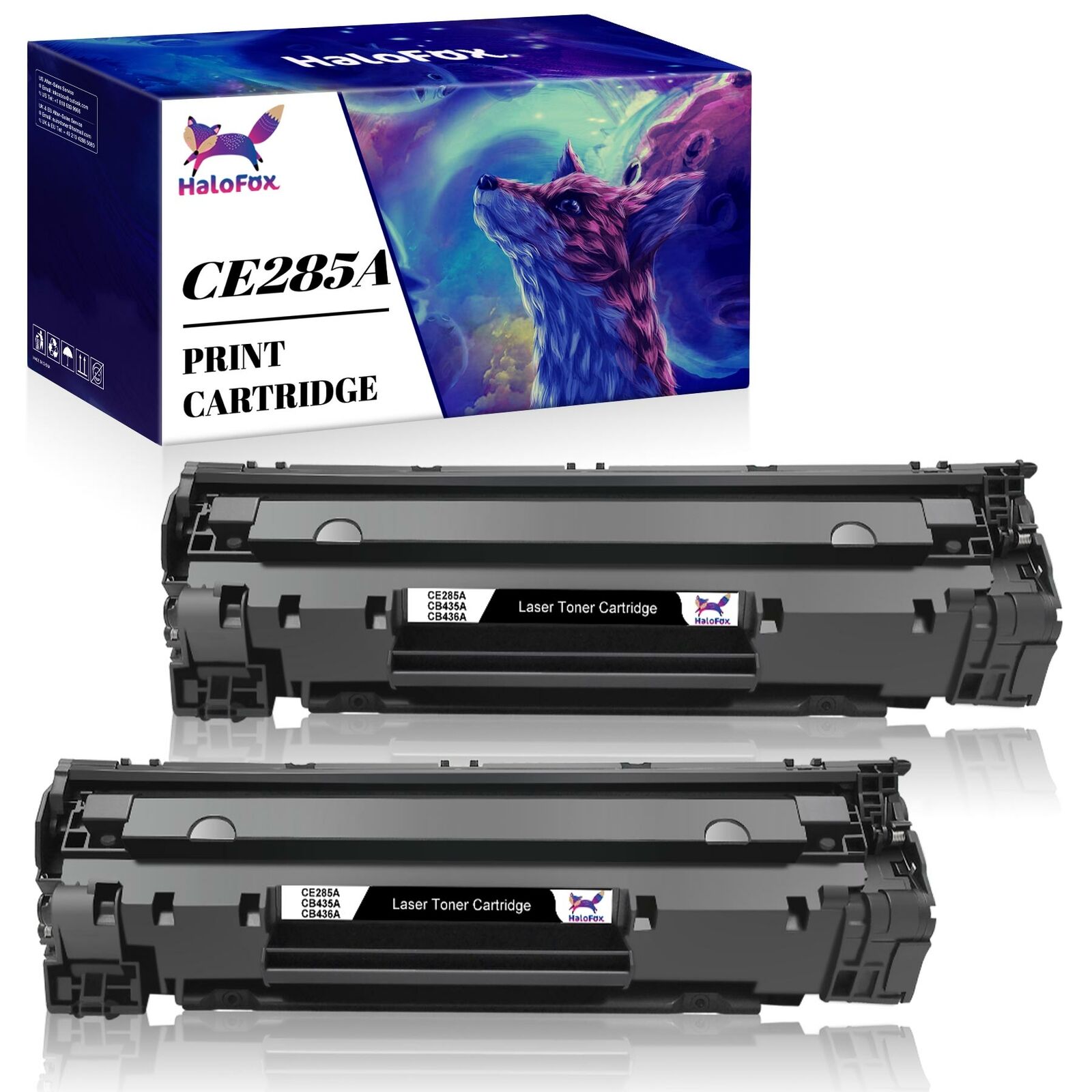 2x Black Toner Compatible with HP 85A CE285A LaserJet P1102 P1102w M1212nf M1217