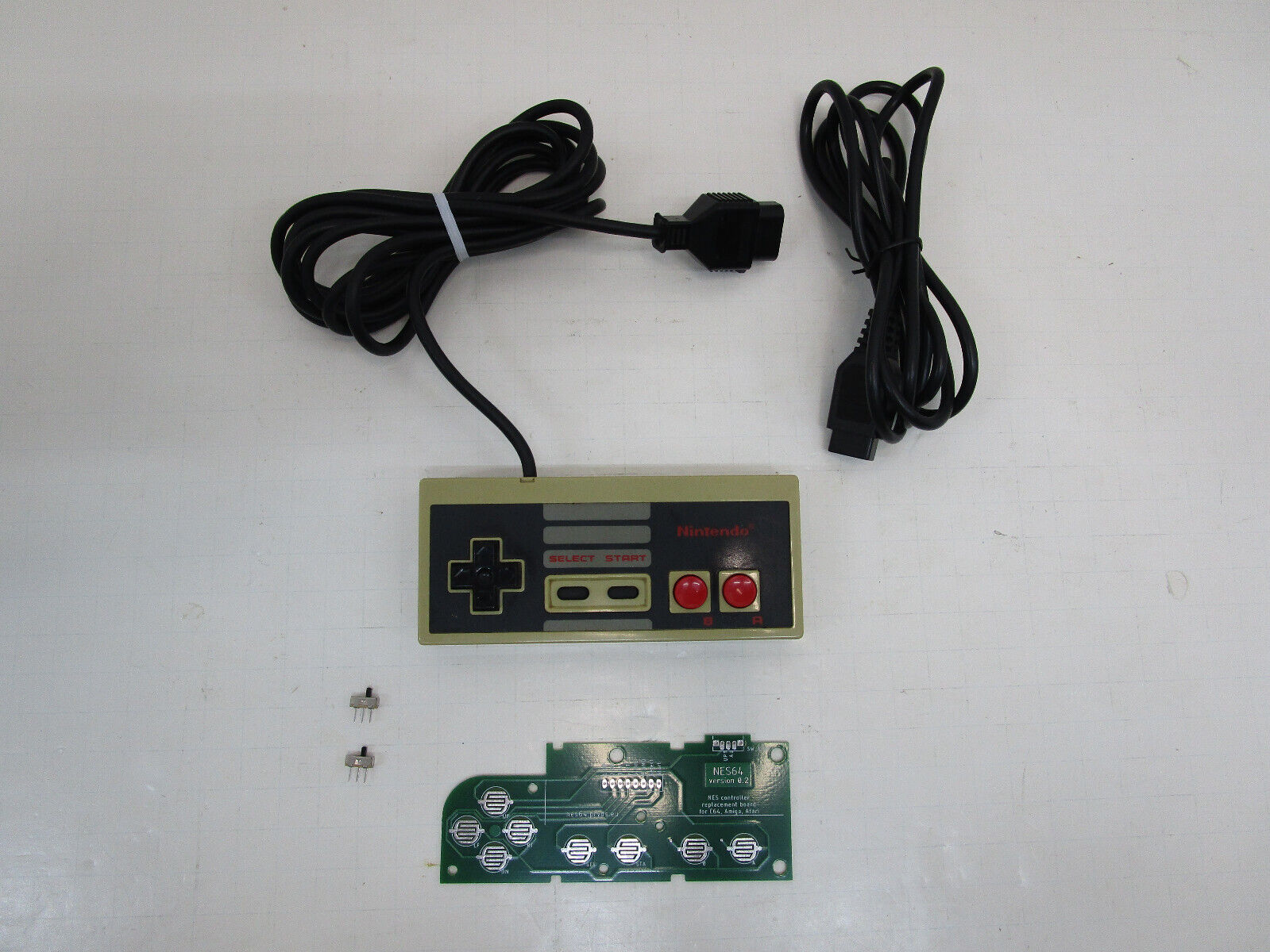 USED NES CONTROLLER CABLE MINI SWITCH PCB KIT USE WITH AMIGA ATARI COMMODORE