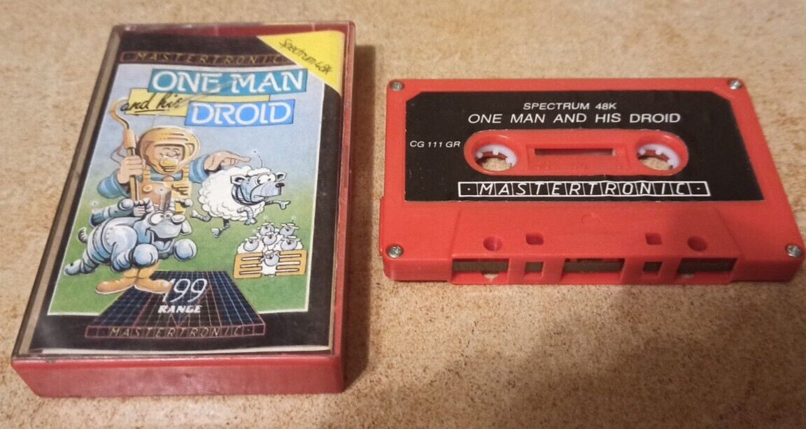 Sinclair Spectrum Game ZX Vintage VTG Tape One Man and His Droid RARE