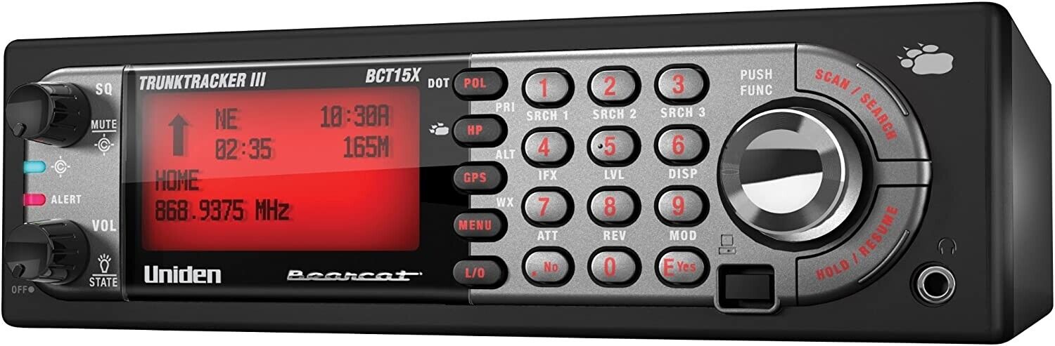 Uniden BCT15X Mobile Trunking Police Scanner Bearcat Trunktracker III GPS