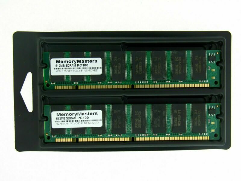 1GB 2X512MB MEMORY 64X64 168PIN PC100 8NS 3.3V NON ECC for iMac G3 400 DV 