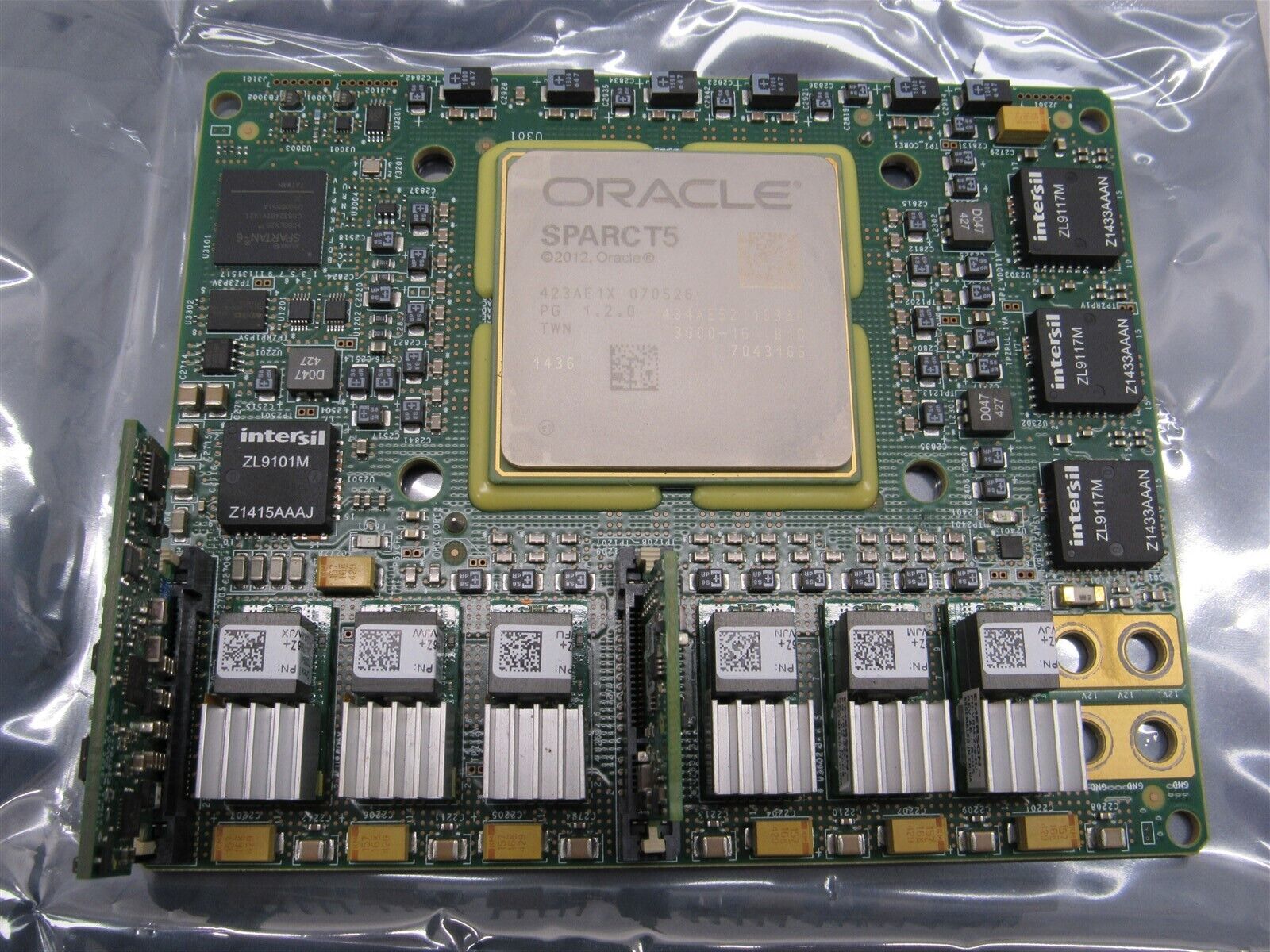 SUN ORACLE SPARC T5-2 SPARC-T5 16-CORE CPU P/N: 7043165 W/ MEZZANINE 7306299 T7