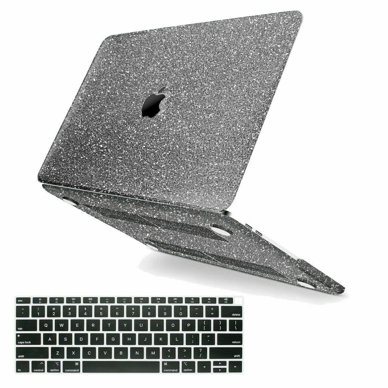 New Shinny Glitter Powder Colorful Laptop Hard Case Key Cover Fr Macbook Air Pro