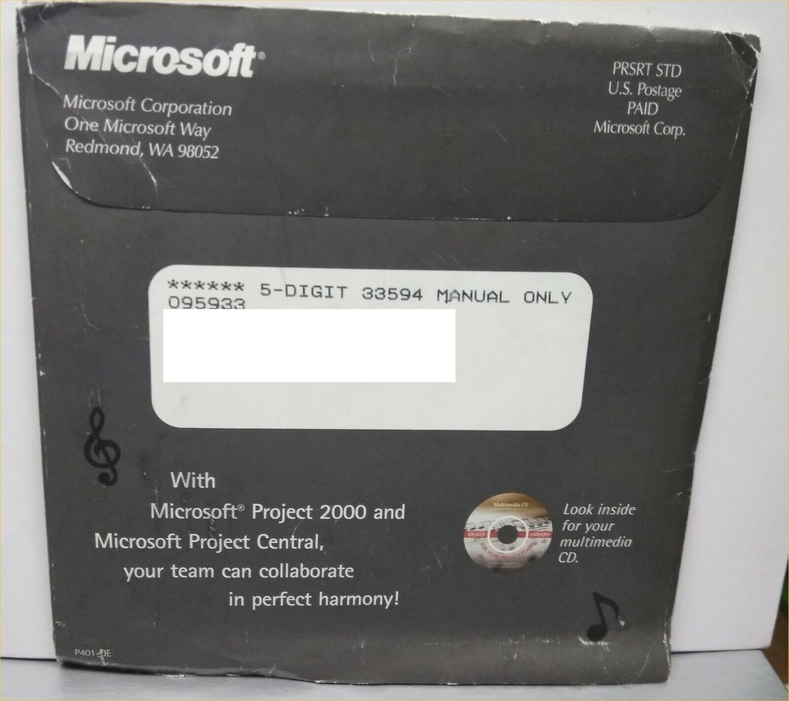 MICROSOFT PROJECT 2000 & PROJECT CENTRAL DEMO / EVALUATION CD