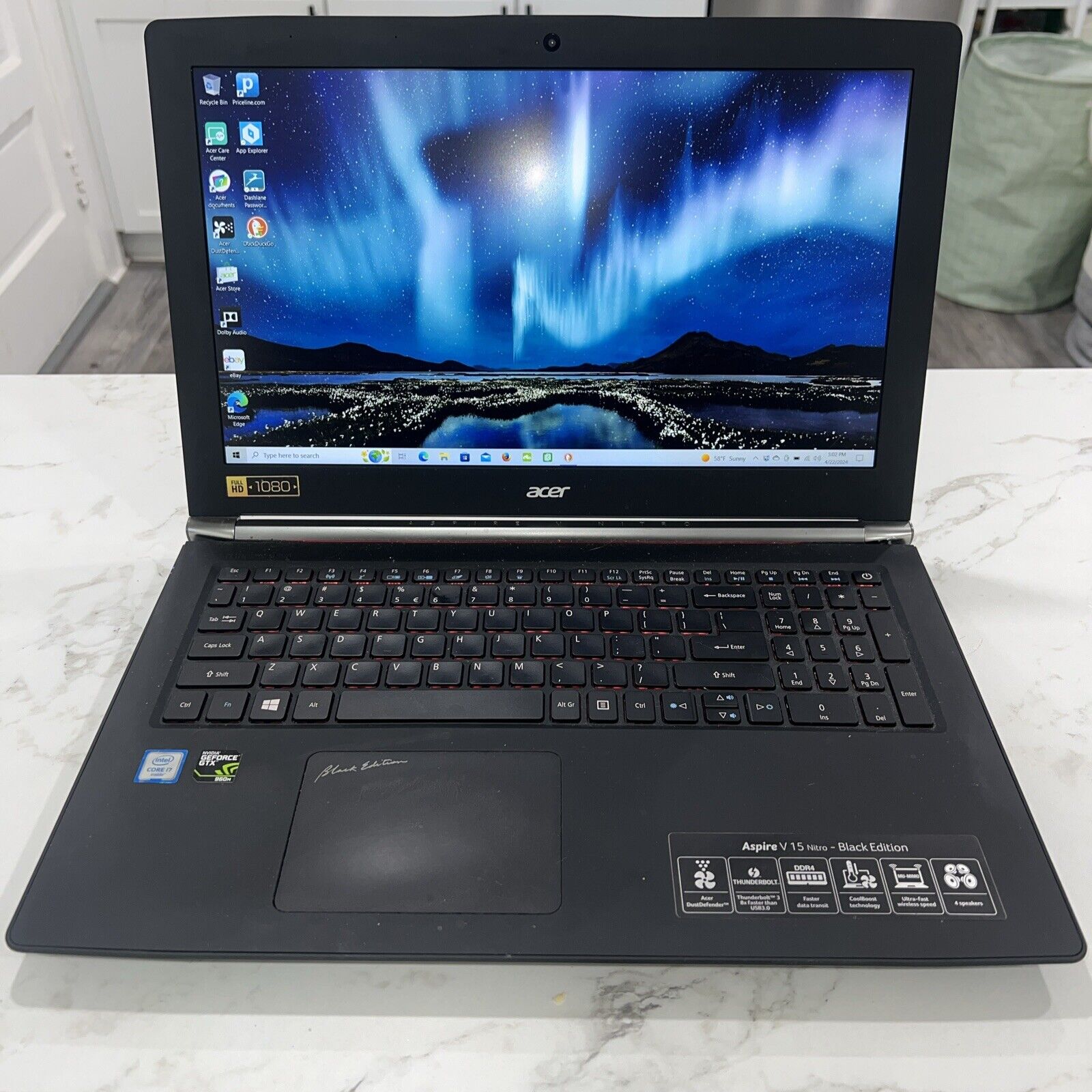 Acer Aspire V 15 Nitro Black Edition Intel Core i7-6700HQ - Old Gaming Laptop