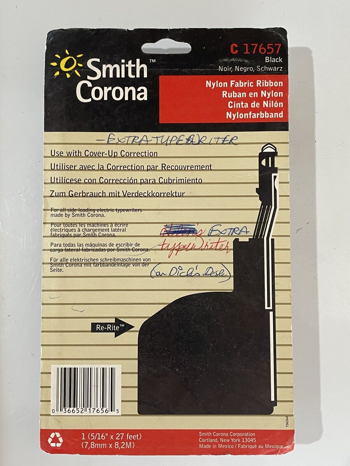 Smith Corona 17657  C17657 Type IIA Coronamatic Typewriter Ribbon Cartridge