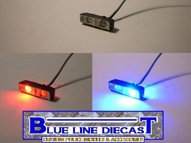 1/18 Flashing LED Police Dual Dash Deck Light Lightbar #16 Custom Diecast Model