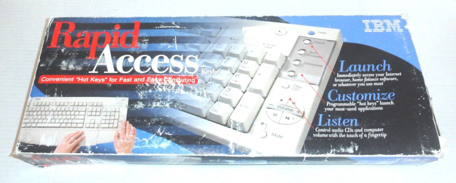IBM Rapid Access 00K8649 Model: KB-7993 Vintage PS2/AT Keyboard PLEASE READ