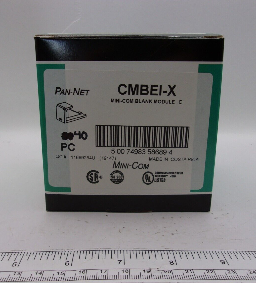 (BOX OF 40) PANDUIT, CMBEI-X Blank Module Mini Com Ivory, 1636A