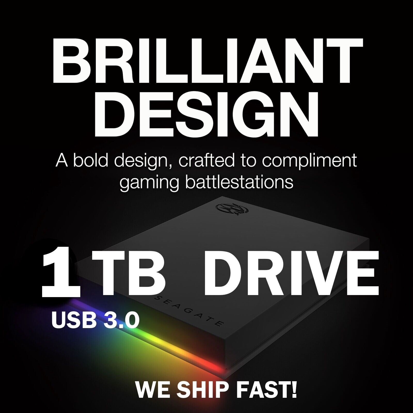 1TB Seagate FireCuda FAST USB 3.0 portable Hard Drive HDD ✅ We ship FAST