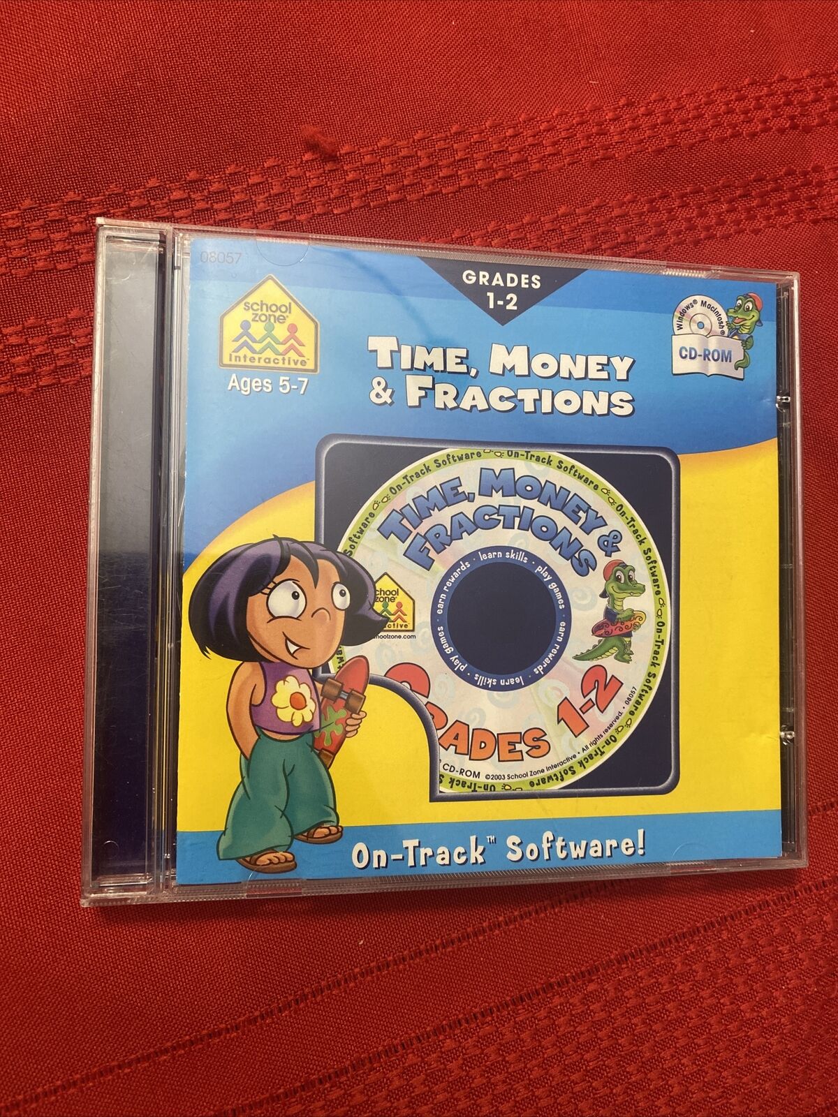 School Zone: Time, Money & Fractions VG (Win/ Mac), CD ROM - Ships Fast Same Day